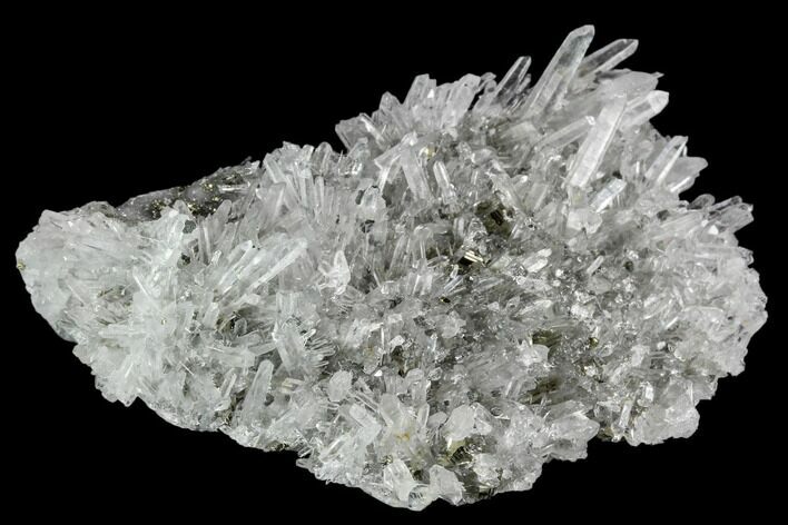 Quartz Crystal Cluster With Pyrite - Peru #124438